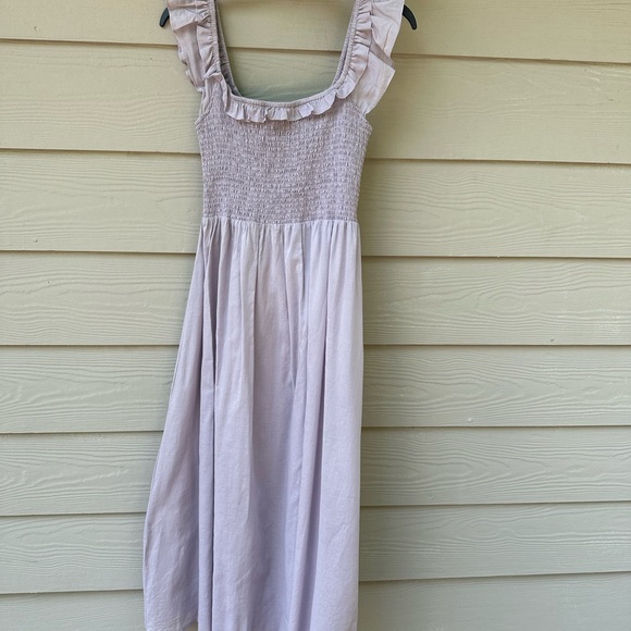 REFORMATION Noreen Smocked Ruffle Dress Midi - Picture 6 of 12